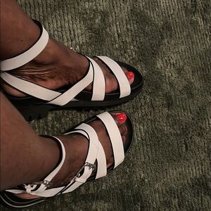 Women's White Strappy Sandals